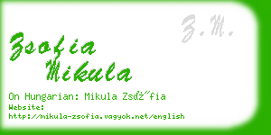 zsofia mikula business card